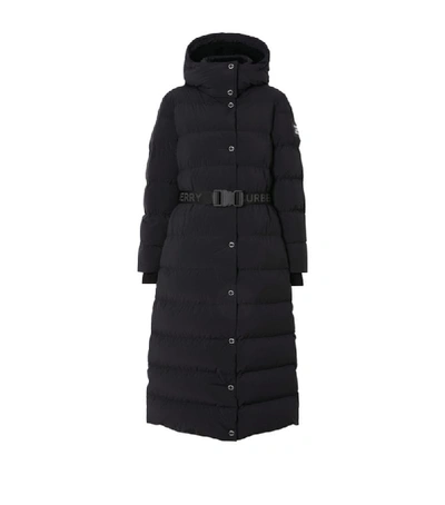Shop Burberry Long Belted Puffer Coat