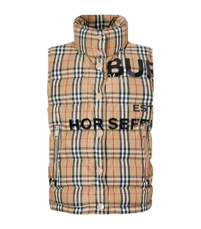Shop Burberry Horseferry Print Quilted Gilet