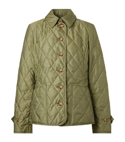 Shop Burberry Diamond Quilted Jacket