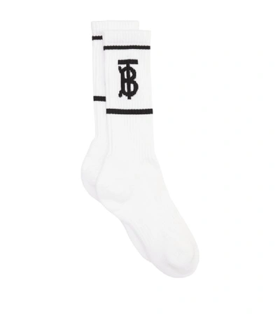 Shop Burberry Tb Monogram Socks