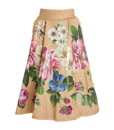 Shop Dolce & Gabbana Raffia Skirt