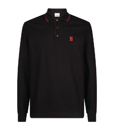 Shop Burberry Cotton Tb Monogram Polo Shirt