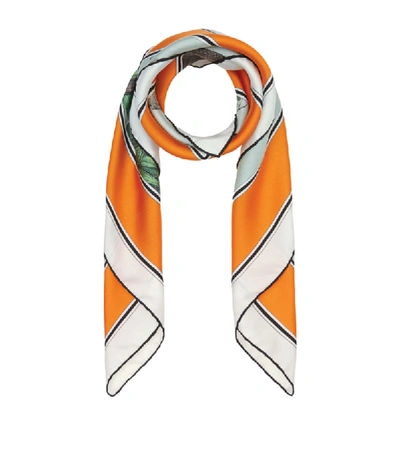 Shop Burberry Silk Monkey Print Scarf