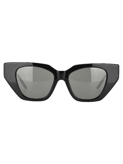 Shop Gucci Eyewear Embellished Cat Eye Sunglasses In Black