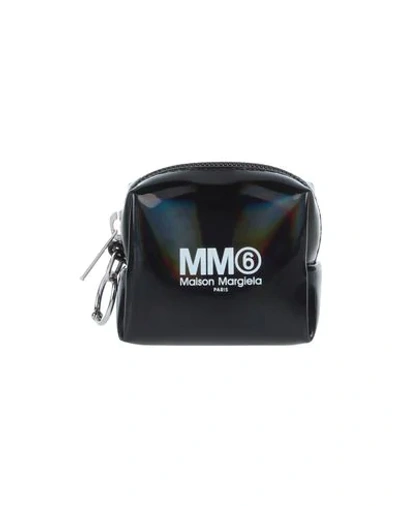 Shop Mm6 Maison Margiela Coin Purses In Black