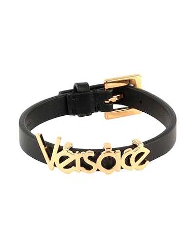 Shop Versace Bracelet In Black