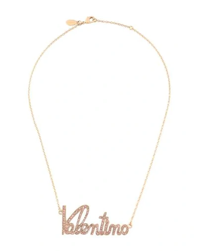 Shop Valentino Necklace In Gold