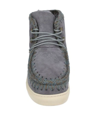 Shop Mou Man Ankle Boots Grey Size 8 Ovine Leather