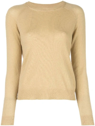 Shop Alexandra Golovanoff Mila Cashmere Crew Neck Sweater In Neutral