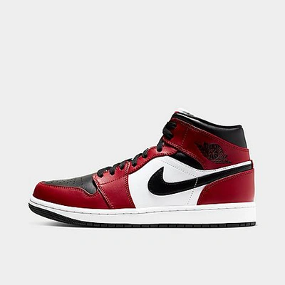Shop Nike Men's Air Jordan Retro 1 Mid Casual Shoes In Red