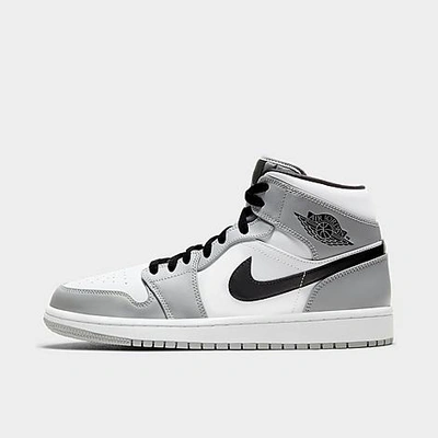Shop Nike Jordan Men's Air Retro 1 Mid Casual Shoes In Grey