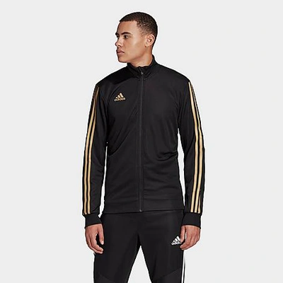 Shop Adidas Originals Adidas Men's Metallic Tiro Jacket In Black