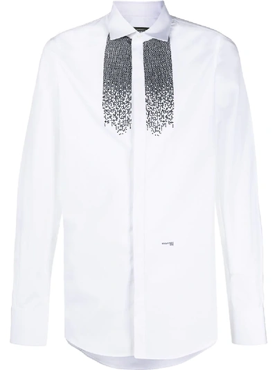Shop Dsquared2 Rhinestone-embellished Shirt In White