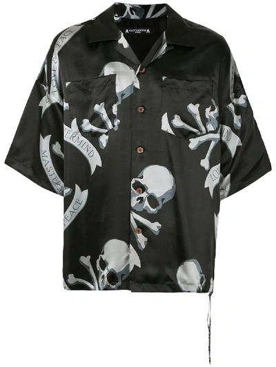 Shop Mastermind Japan Skull Vacation Shirt In Black