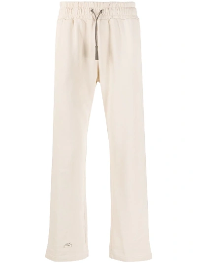 Shop A-cold-wall* Logo Print Track Trousers In Neutrals