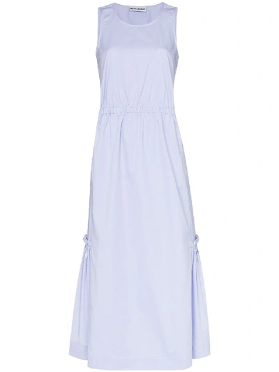 Shop Molly Goddard Marella Peek-a-boo Midi Dress In Blue