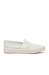 Vince Blair Croc-embossed Leather Slip-on Sneakers In Optic White