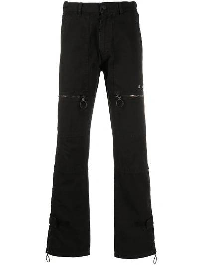 Shop Off-white Multi-pocket Straight-leg Jeans In Black