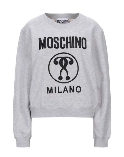Shop Moschino Sweatshirts In Light Grey