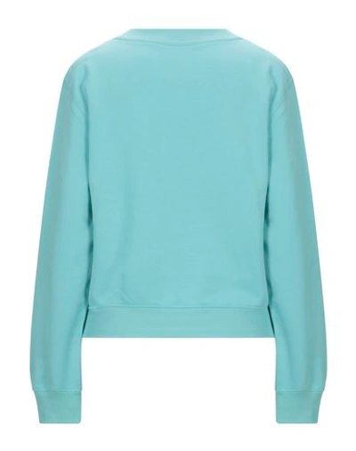 Shop Moschino Sweatshirts In Sky Blue