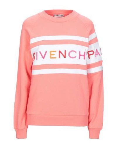 Shop Givenchy Sweatshirts In Coral