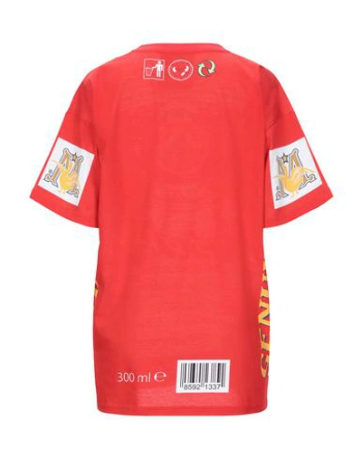 Shop Moschino Woman T-shirt Red Size S Cotton