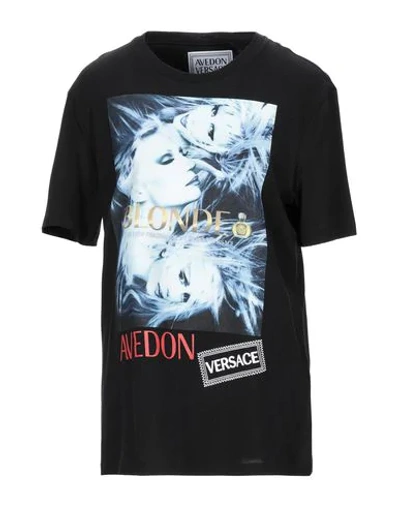 Shop Versace Woman T-shirt Black Size Xs Cotton