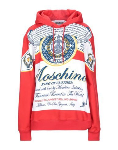 Shop Moschino Woman Sweatshirt Red Size 2 Cotton
