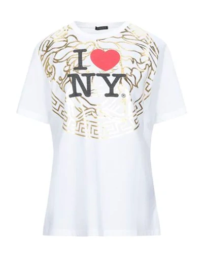 Shop Versace T-shirts In White