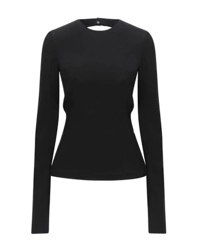 Shop Rick Owens Woman Top Black Size 4 Cotton, Viscose, Elastane, Polyamide