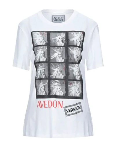 Shop Versace Woman T-shirt White Size M Cotton, Polyester