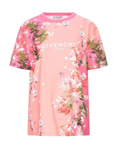 Shop Givenchy T-shirts In Salmon Pink