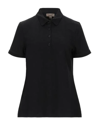 Shop Burberry Polo Shirts In Black