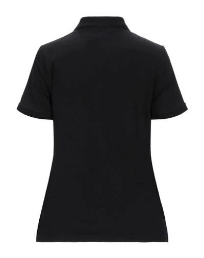 Shop Burberry Polo Shirts In Black