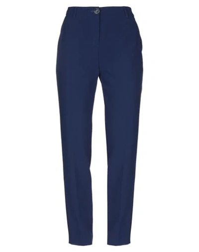 Shop Boutique Moschino Casual Pants In Dark Blue