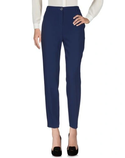 Shop Boutique Moschino Casual Pants In Dark Blue