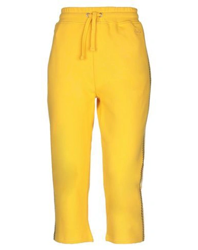Shop Lala Berlin Cropped Pants & Culottes In Yellow