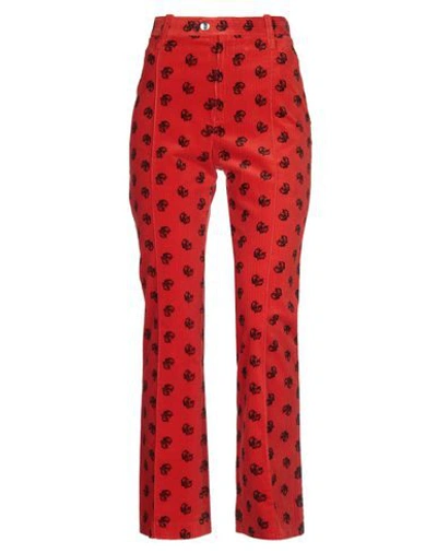 Shop Chloé Woman Pants Red Size 8 Cotton, Elastane, Silk