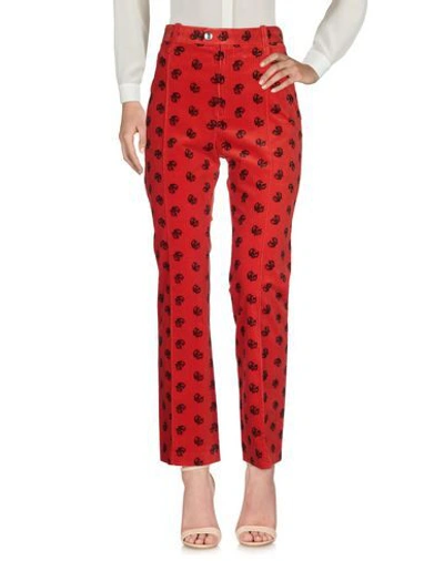 Shop Chloé Woman Pants Red Size 8 Cotton, Elastane, Silk