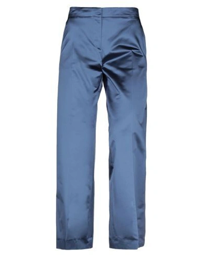 Shop Valentino Garavani Woman Pants Pastel Blue Size 10 Silk