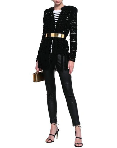 Shop Balmain Cardigan In Black