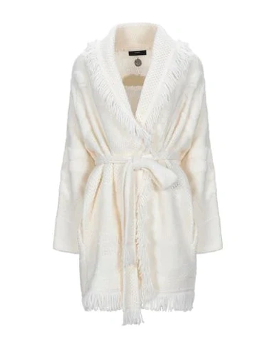 Shop Alanui Cardigan In Ivory