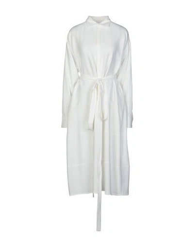 Shop Dsquared2 Woman Midi Dress White Size 4 Viscose, Acetate, Elastane