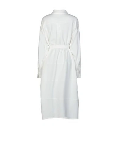 Shop Dsquared2 Woman Midi Dress White Size 4 Viscose, Acetate, Elastane