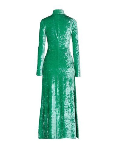 Shop Attico Long Dresses In Emerald Green