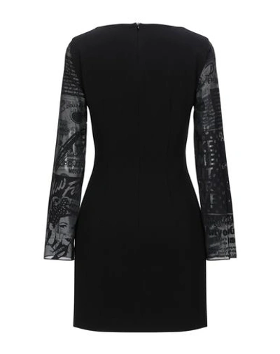 Shop Boutique Moschino Woman Mini Dress Black Size 6 Triacetate, Polyester, Viscose