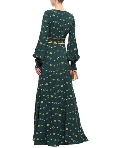 Shop Peter Pilotto Long Dresses In Emerald Green