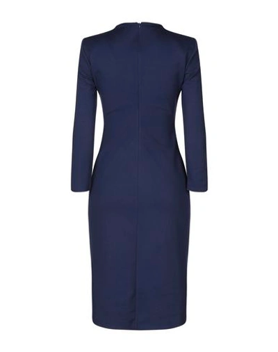 Shop Giorgio Armani Woman Midi Dress Blue Size 10 Viscose, Polyamide, Elastane