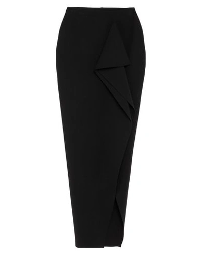 Shop Rick Owens Woman Maxi Skirt Black Size S Viscose, Polyester, Polyamide, Elastane
