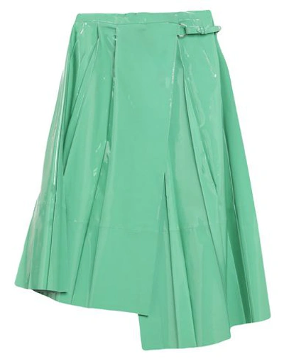 Shop Fendi Midi Skirts In Light Green